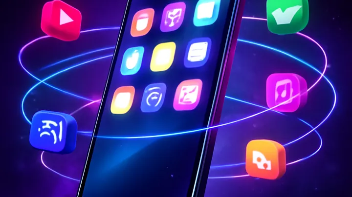 D880 COM Sleek smartphone floating in space